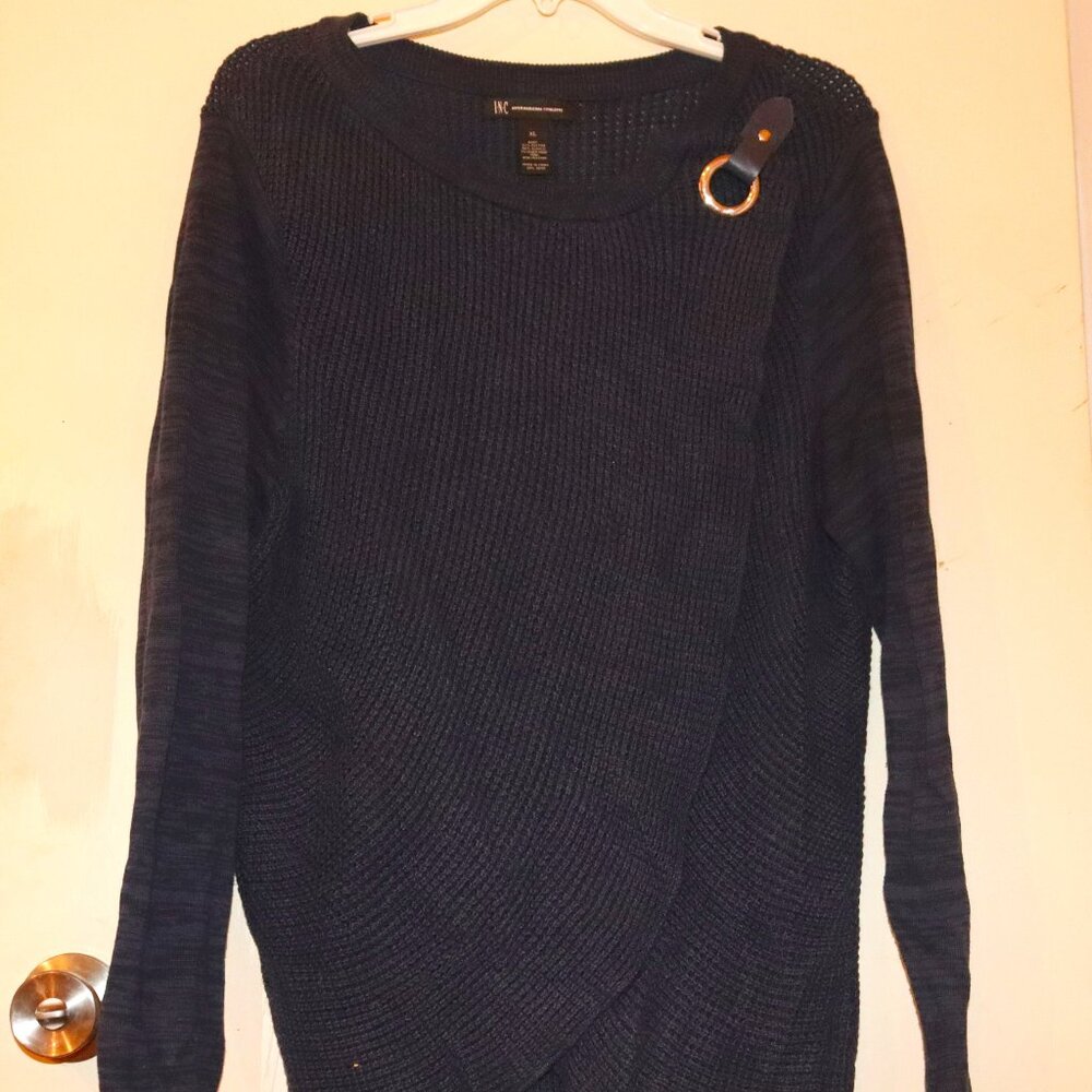 INC knit sweater, navy blue, XL